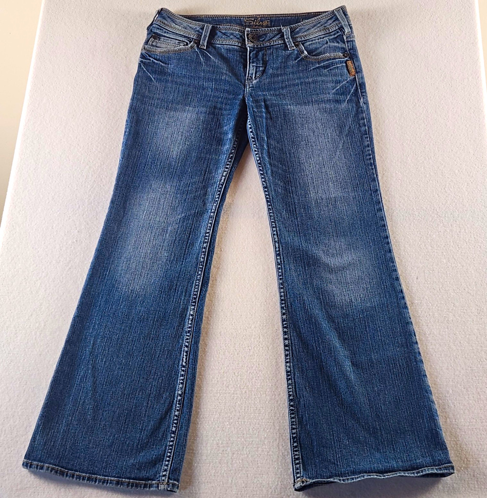 Silver Jeans Tia Women's Bootcut Low Rise Slim Fit Medium Wash Stretch 30x31